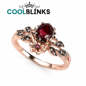 Cool Blinks Floral Leaf Ring – Rose Gold Tone Plated Nature Design