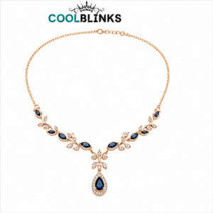 Cool Blinks Leaf Vine Necklace  – Rose Gold Tone Plated Chain